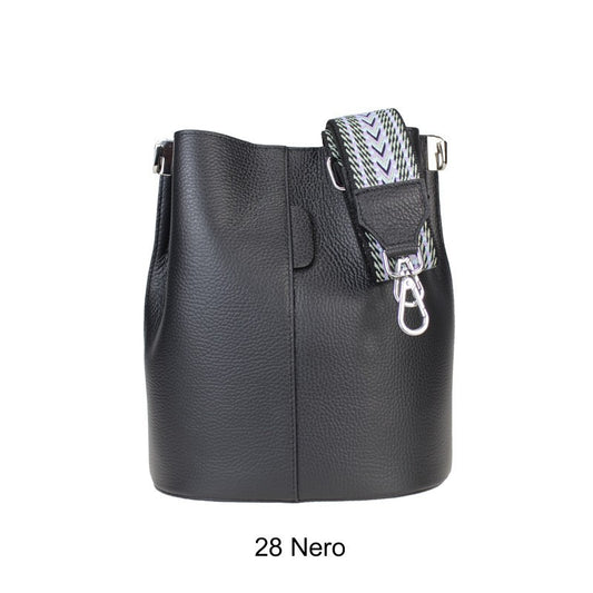 Damska skórzana torba na ramię - 5633