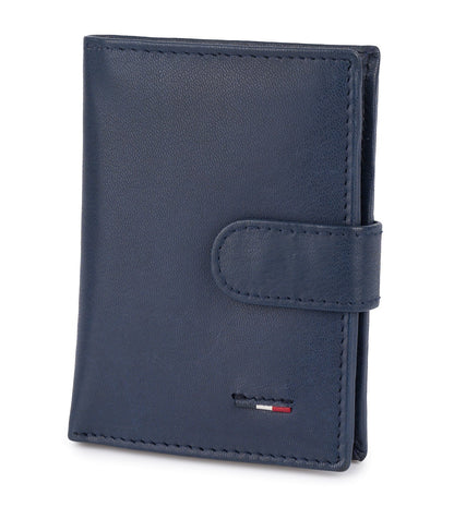 Portfel skórzany męski mały pionowy z flagą RFiD Beltimore D53