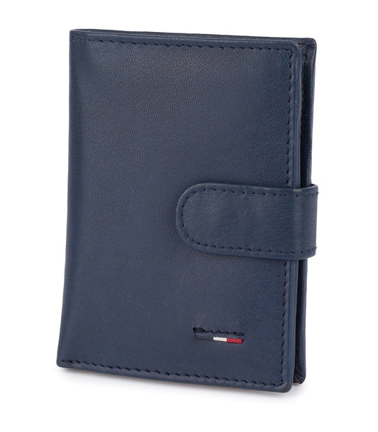 Portfel skórzany męski mały pionowy z flagą RFiD Beltimore D53