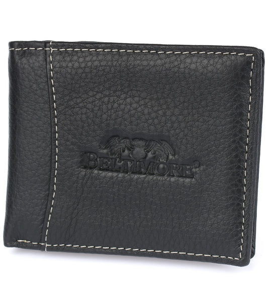 Portfel skórzany męski mały czarny Beltimore z RFiD L54