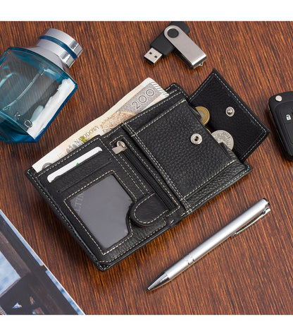 Portfel skórzany męski pionowy mały Beltimore z RFiD L55