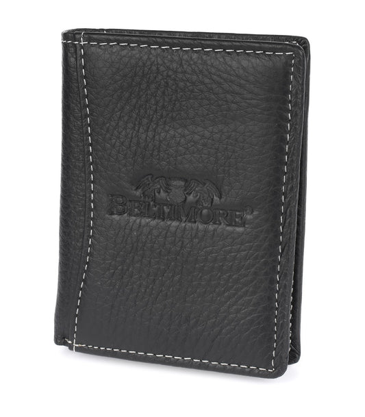 Portfel skórzany męski pionowy mały Beltimore z RFiD L55