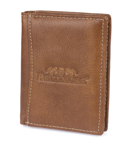 Portfel skórzany męski pionowy mały Beltimore z RFiD L55