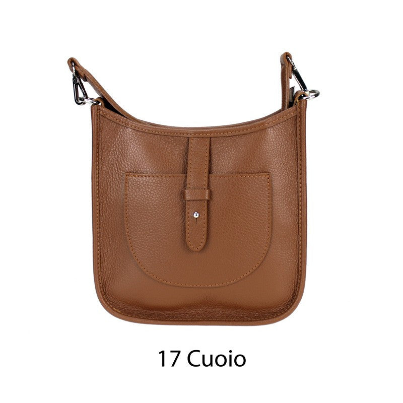 Damska skórzana torba na ramię - 546617