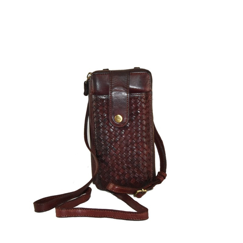 Damska skórzana saszetka na ramię - 1764